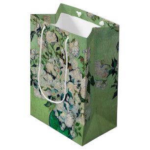 Sac Cadeau Moyen Nature morte Roses dans un vase par Vincent van Go