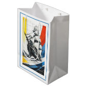 Sac Cadeau Moyen Navire à voiles géométrique moderne (Devant Angle)