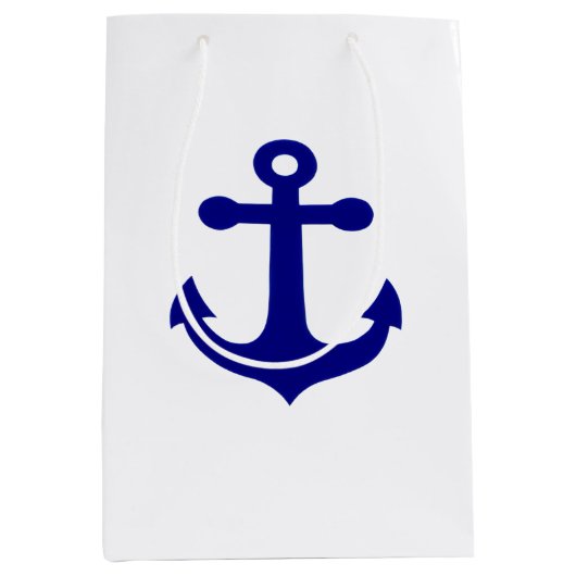 Sac Cadeau Moyen Navy Ship Anchor Nautical (Devant)