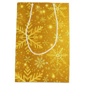 Sac Cadeau Moyen Neige dorée (Dos)