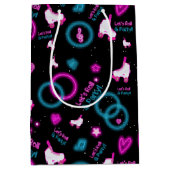 Sac Cadeau Moyen Neon Glow Roller Skating Roll Motif (Devant)