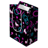 Sac Cadeau Moyen Neon Glow Roller Skating Roll Motif (Dos Angle)