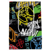Sac Cadeau Moyen Neon Graffiti Gaming Pattern (Dos)