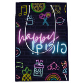 Sac Cadeau Moyen Neon Purim (Devant)