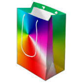 Sac Cadeau Moyen Neon Rainbow Spectrum Abstrait (Devant Angle)