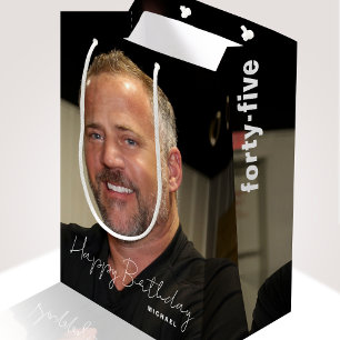Sac Cadeau Moyen N'importe quel âge Anniversaire tendance Photo per