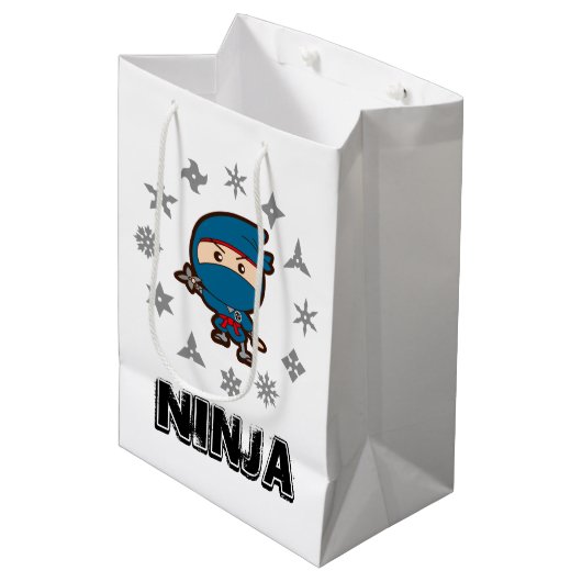 Sac Cadeau Moyen Ninja Boy (Devant Angle)