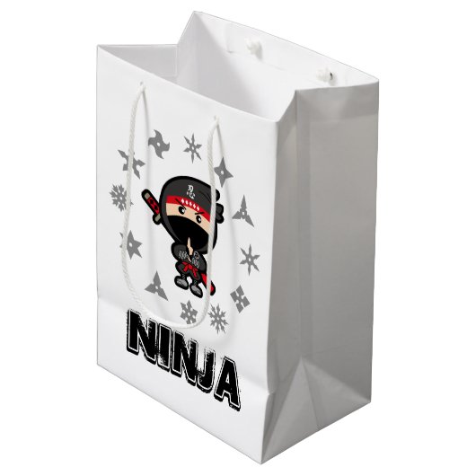 Sac Cadeau Moyen Ninja Boy (Devant Angle)