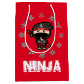 Sac Cadeau Moyen Ninja Boy Noël (Devant)