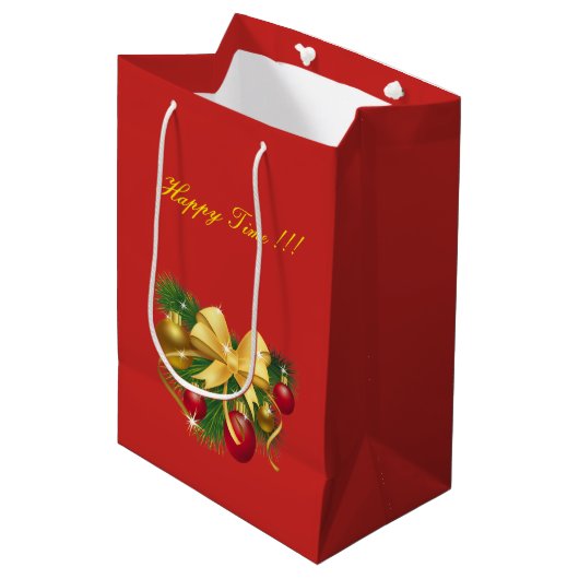 Sac Cadeau Moyen Noël (Devant Angle)
