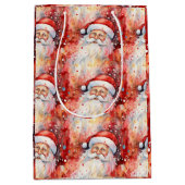 Sac Cadeau Moyen Noël Abstrait (Devant)