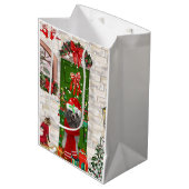 Sac Cadeau Moyen Noël aux canicules (Devant Angle)