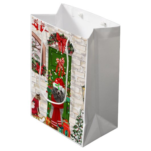 Sac Cadeau Moyen Noël aux canicules (Devant Angle)