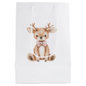 Sac Cadeau Moyen Noël aux Cerfs mignons (Dos)
