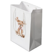Sac Cadeau Moyen Noël aux Cerfs mignons (Dos Angle)