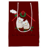 Sac Cadeau Moyen Noël aux chouettes (Dos)