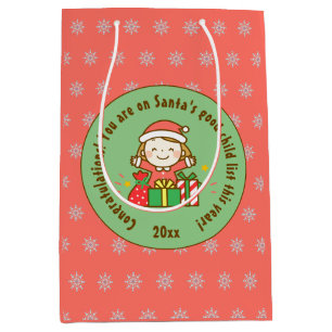 Sac Cadeau Moyen Noël belle liste Cadeau pour enfants de Santa Clau