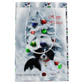 Sac Cadeau Moyen Noël Cavalier King Charles Spaniel (Devant)