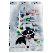 Sac Cadeau Moyen Noël Cavalier King Charles Spaniel (Dos)