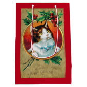 Sac Cadeau Moyen Noël, Chat de Noël (Dos)