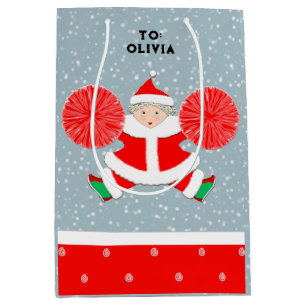 Sac Cadeau Moyen Noël Cheerleader personnalisé