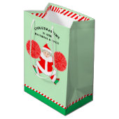 Sac Cadeau Moyen Noël Cheerleader personnalisé (Dos Angle)