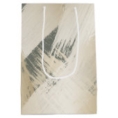 Sac Cadeau Moyen Noel Chic Gold Brush Strokes (Dos)