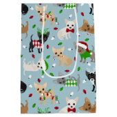 Sac Cadeau Moyen Noël Chihuahua All Coats Medium Cadeau Sac-cadeau (Dos)
