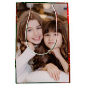 Sac Cadeau Moyen Noël classique à deux photos (Devant)