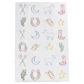 Sac Cadeau Moyen Noël Cowboy Pays de l'Ouest Noël (Devant)