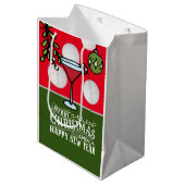 Sac Cadeau Moyen Noël de balle de golf pour golfeur (Devant Angle)