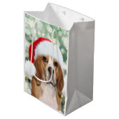 Sac Cadeau Moyen Noël de beagle (Devant Angle)