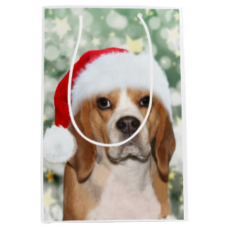 Sac Cadeau Moyen Noël de beagle