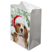 Sac Cadeau Moyen Noël de beagle (Dos Angle)