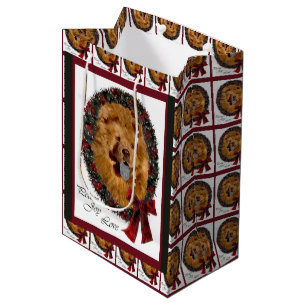 Sac Cadeau Moyen Noël de chow-chow de bouffe