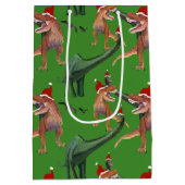 Sac Cadeau Moyen Noël de Dinosaur (Dos)