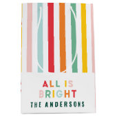 Sac Cadeau Moyen Noel de famille simple et moderne (Devant)