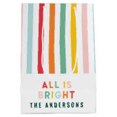 Sac Cadeau Moyen Noel de famille simple et moderne (Dos)