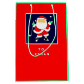 Sac Cadeau Moyen Noël de golf (Devant)