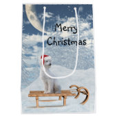 Sac Cadeau Moyen Noël de la canicule blanche (Dos)