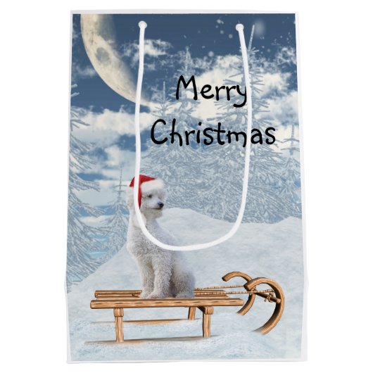 Sac Cadeau Moyen Noël de la canicule blanche (Dos)