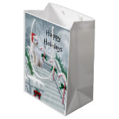 Sac Cadeau Moyen Noël de la canicule blanche (Dos Angle)