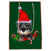 Sac Cadeau Moyen Noël de la mignonne miniature Schnauzer (Dos)