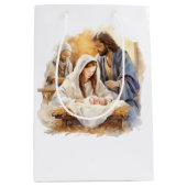 Sac Cadeau Moyen Noël de la Nativité (Devant)