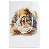 Sac Cadeau Moyen Noël de la Nativité (Dos)