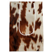 Sac Cadeau Moyen Noël de la vache Brown Western Cream (Dos)