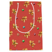 Sac Cadeau Moyen Noël de l'homme en pain d'épices mignon (Devant)