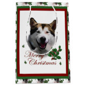 Sac Cadeau Moyen Noël de Malamute en Alaska (Devant)