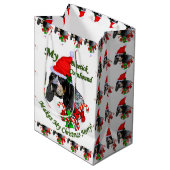 Sac Cadeau Moyen Noel de Noël blanc (Devant Angle)