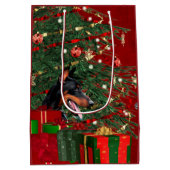 Sac Cadeau Moyen Noël de Pinscher de dobermann (Dos)